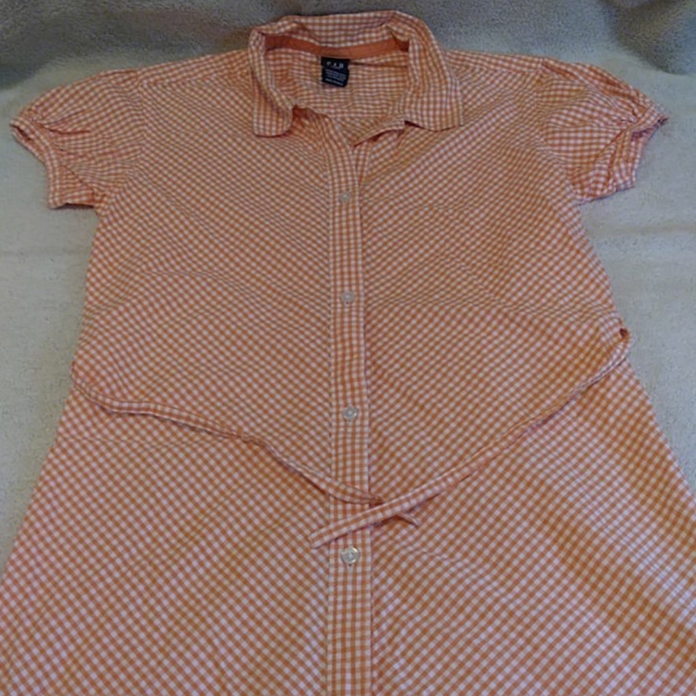 Peach and White Gap Kids Dress - Picture 3 of 4